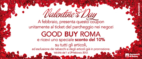 Valentine's Day: promozione per San Valentino - buono sconto Valentine's Day: promozione per San Valentino - buono sconto