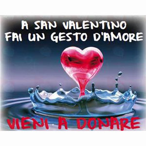 14 febbraio: giornata di donazione sangue