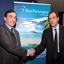 Inaugurazione volo Blue Panorama
